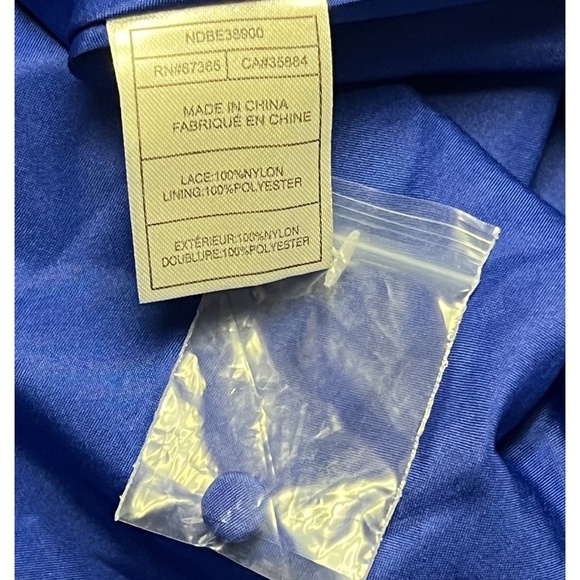 BB Dakota Dress 0 Royal Blue Fit & Flare Mini Cap‎ Sleeve Floral Elegant HOCO - Picture 9 of 11